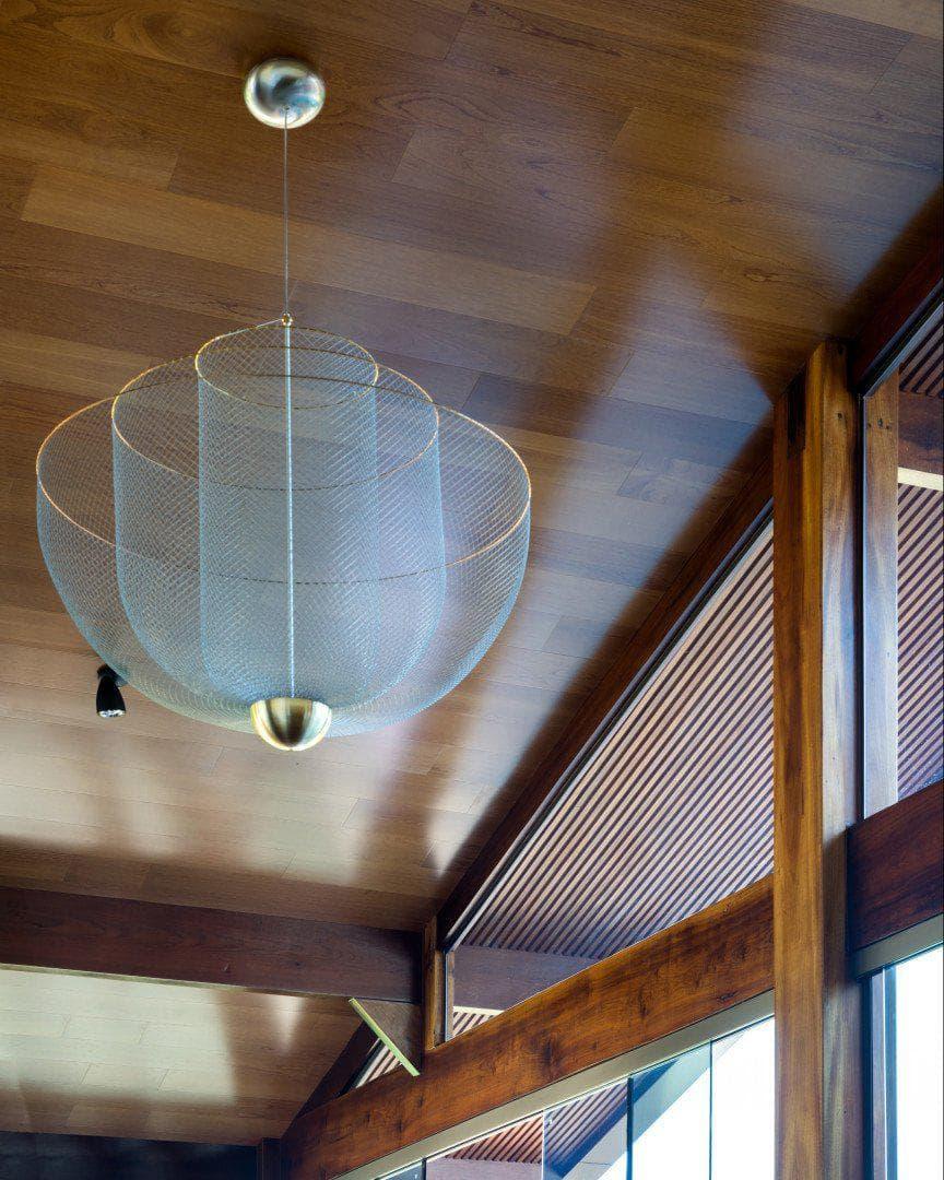Woven Metal Chandelier — Sculptural Statement Piece - LumoTrot
