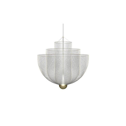 Woven Metal Chandelier — Sculptural Statement Piece - LumoTrot