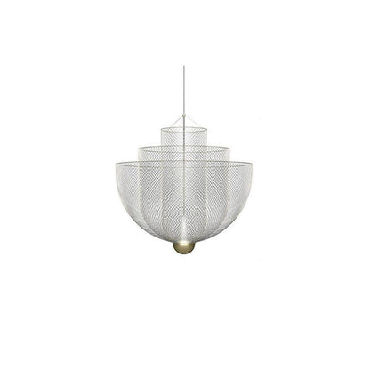 Woven Metal Chandelier — Sculptural Statement Piece - LumoTrot