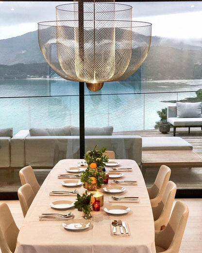 Woven Metal Chandelier — Sculptural Statement Piece - LumoTrot