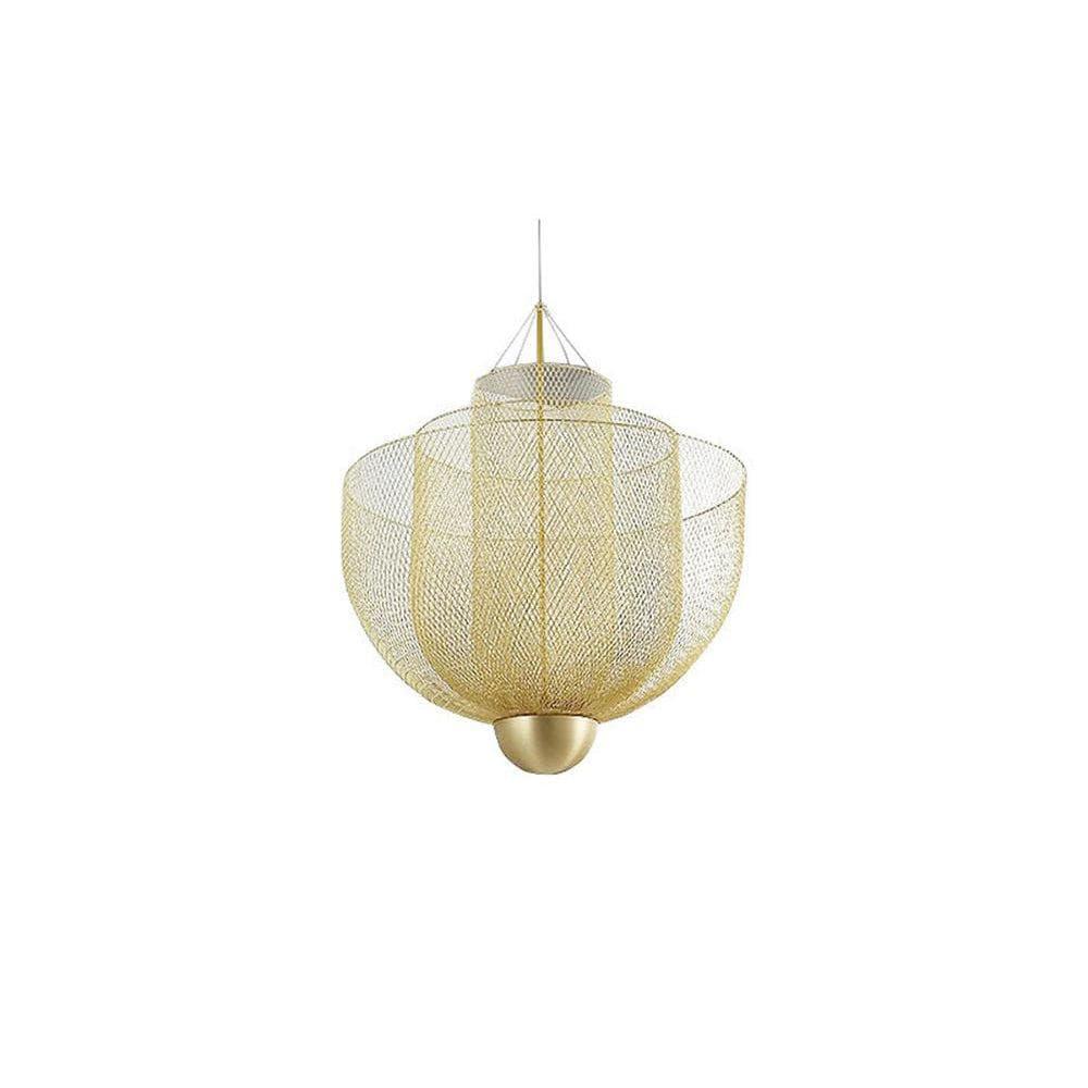 Woven Metal Chandelier — Sculptural Statement Piece - LumoTrot