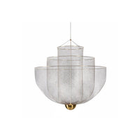 Woven Metal Chandelier — Sculptural Statement Piece - LumoTrot