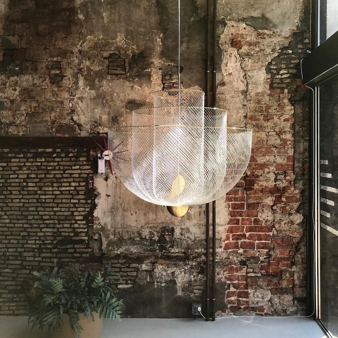 Woven Metal Chandelier — Sculptural Statement Piece - LumoTrot