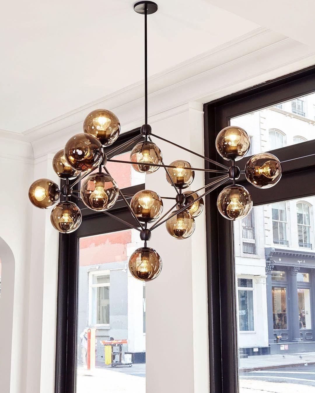 Geometric Brass Pendant Light — Modern Statement