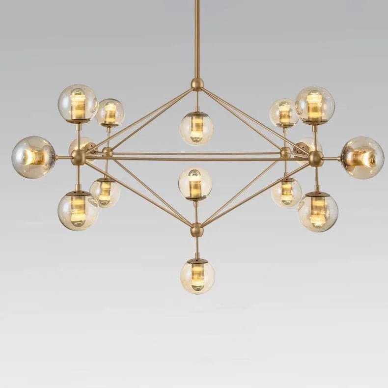 Geometric Brass Pendant Light — Modern Statement - LumoTrot