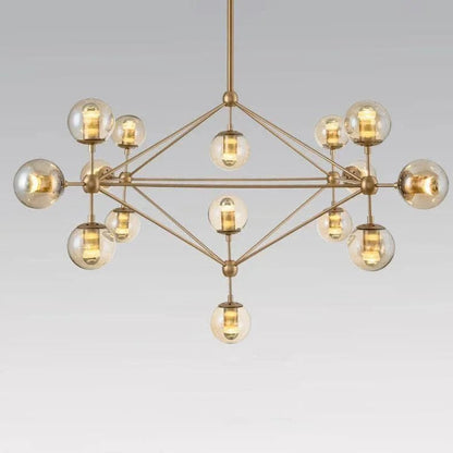 Geometric Brass Pendant Light — Modern Statement - LumoTrot