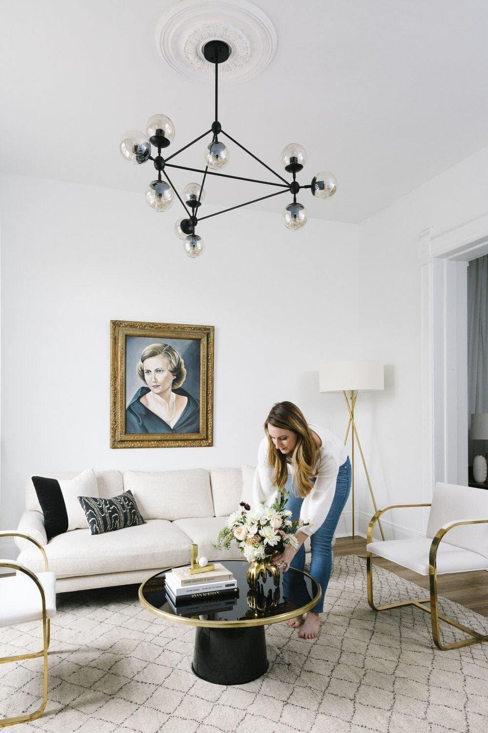 Geometric Brass Pendant Light — Modern Statement