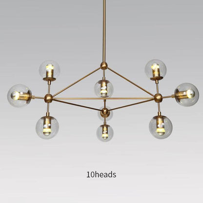 Geometric Brass Pendant Light — Modern Statement - LumoTrot