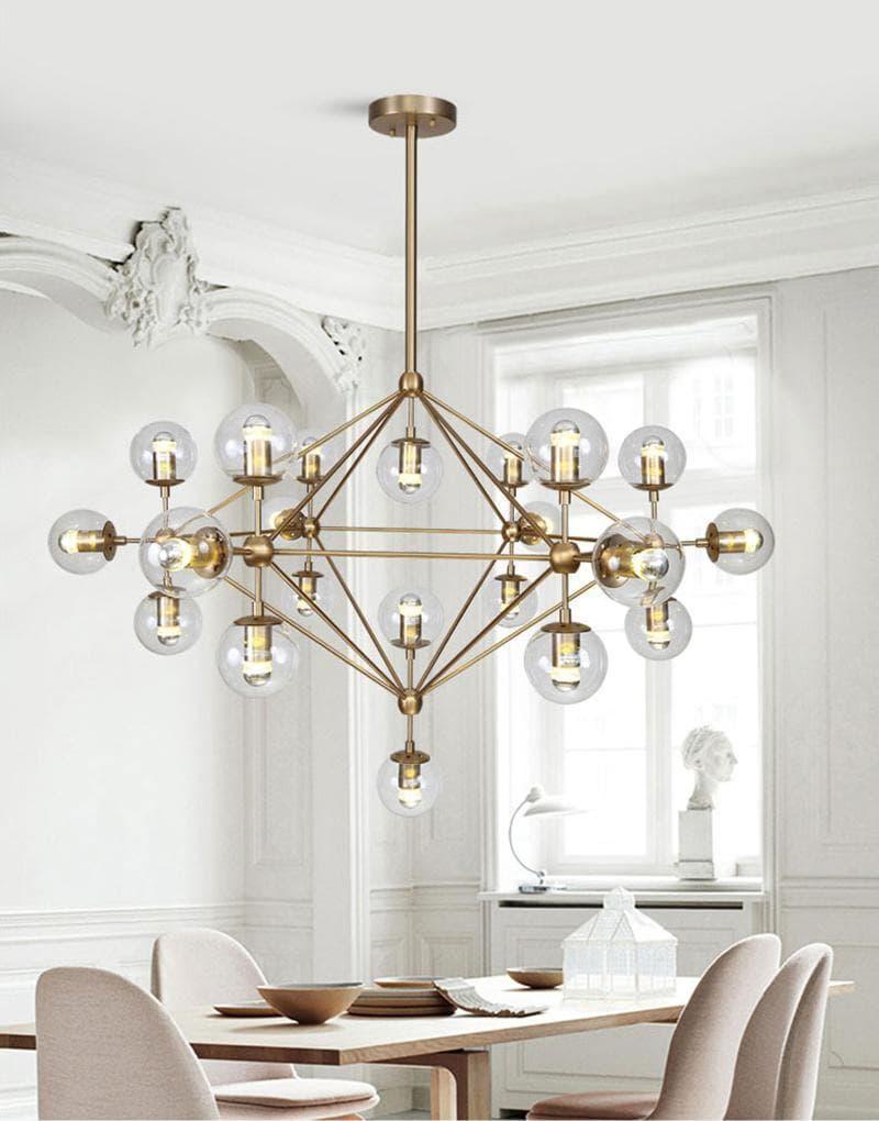 Geometric Brass Pendant Light — Modern Statement - LumoTrot