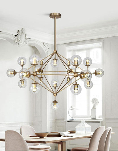 Geometric Brass Pendant Light — Modern Statement - LumoTrot