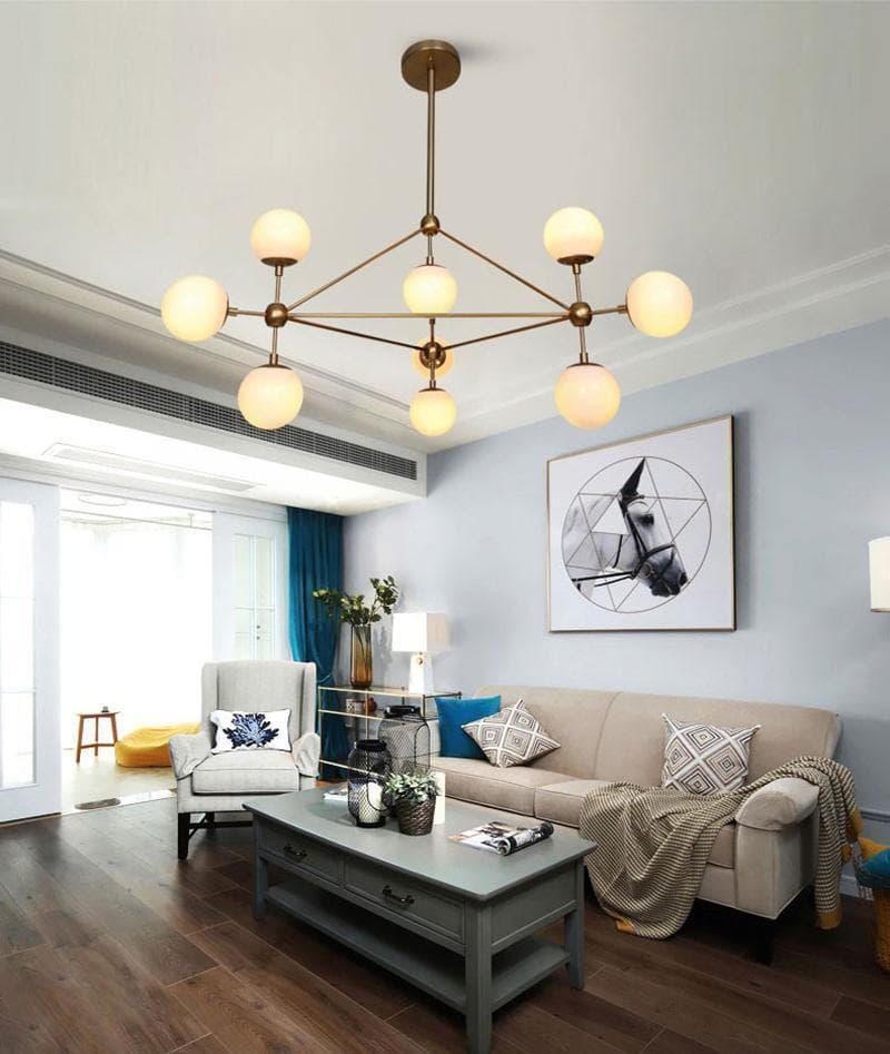 Geometric Brass Pendant Light — Modern Statement - LumoTrot