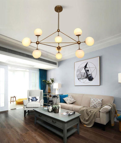 Geometric Brass Pendant Light — Modern Statement - LumoTrot
