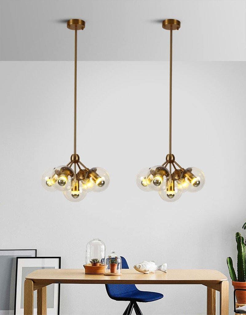 Geometric Brass Pendant Light — Modern Statement - LumoTrot