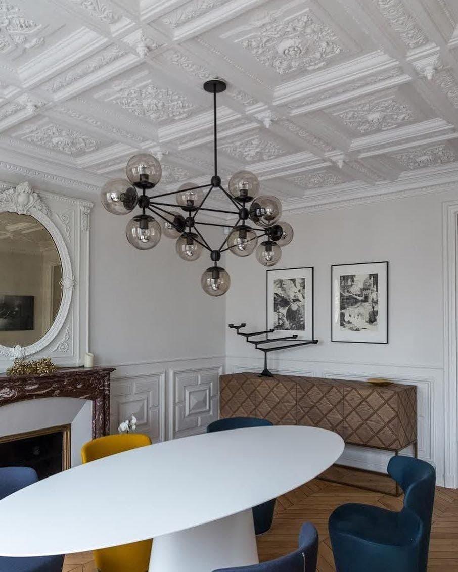 Geometric Brass Pendant Light — Modern Statement