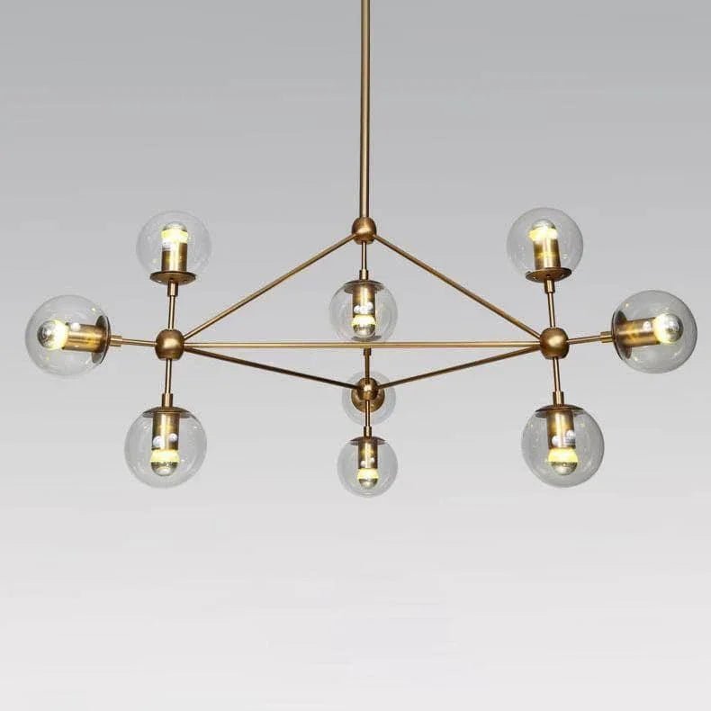 Geometric Brass Pendant Light — Modern Statement - LumoTrot
