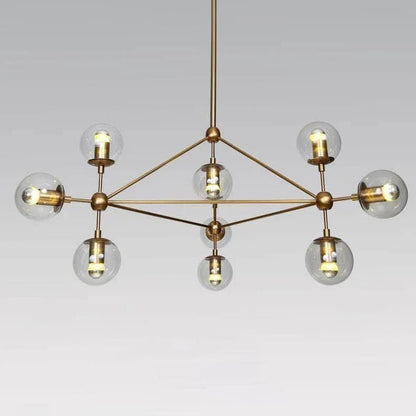 Geometric Brass Pendant Light — Modern Statement - LumoTrot