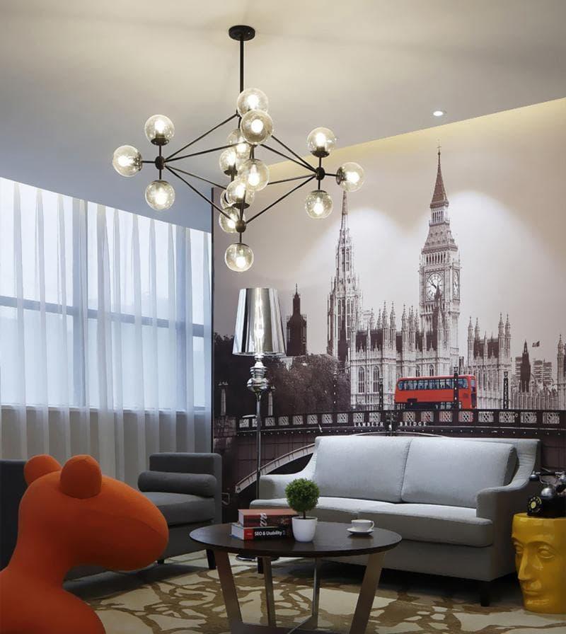 Geometric Brass Pendant Light — Modern Statement