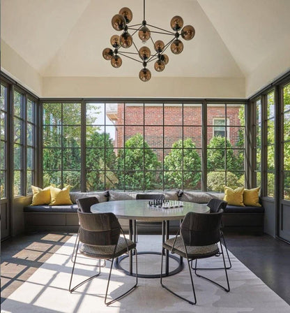 Geometric Brass Pendant Light — Modern Statement - LumoTrot