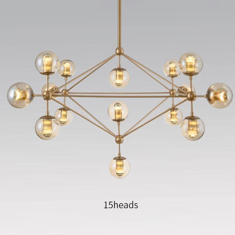 Geometric Brass Pendant Light — Modern Statement - LumoTrot