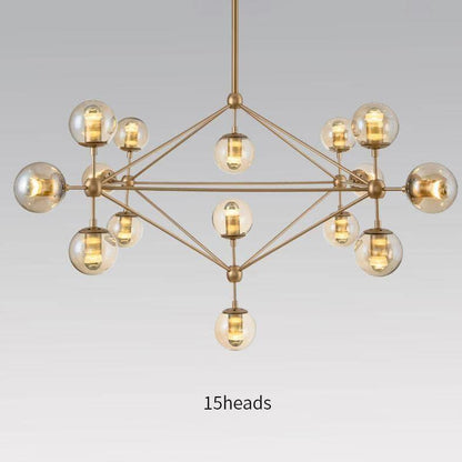 Geometric Brass Pendant Light — Modern Statement - LumoTrot