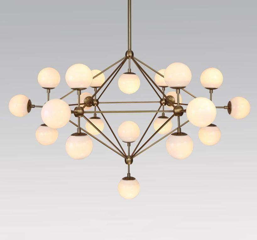 Geometric Brass Pendant Light — Modern Statement - LumoTrot