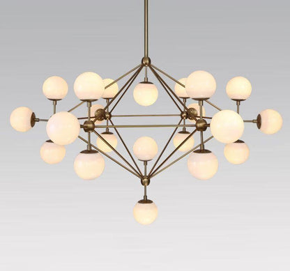 Geometric Brass Pendant Light — Modern Statement - LumoTrot