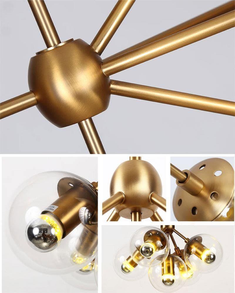 Geometric Brass Pendant Light — Modern Statement - LumoTrot