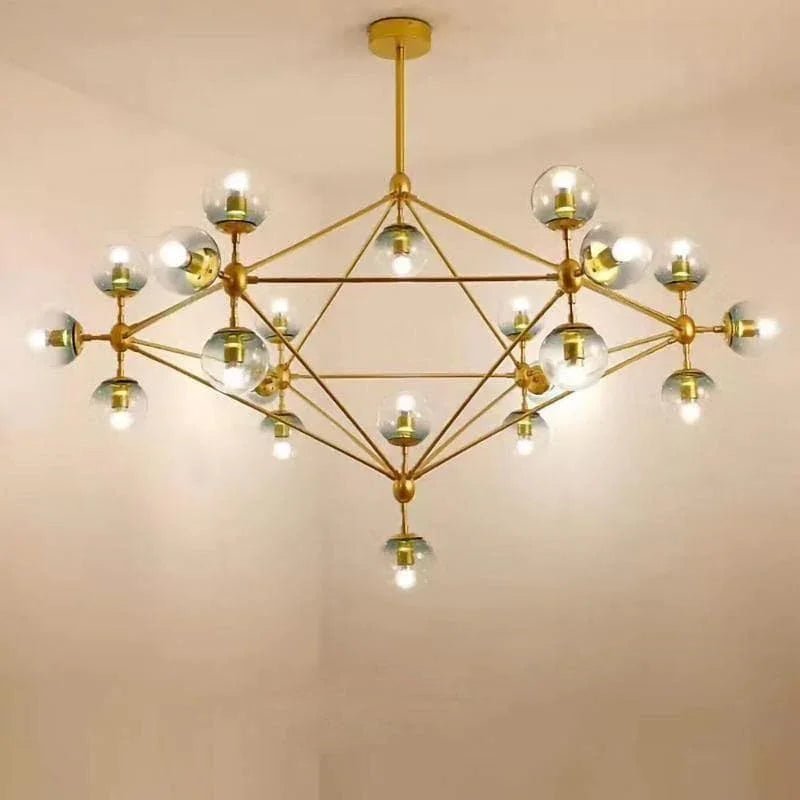 Geometric Brass Pendant Light — Modern Statement - LumoTrot