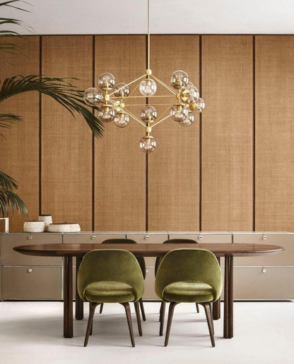 Geometric Brass Pendant Light — Modern Statement - LumoTrot