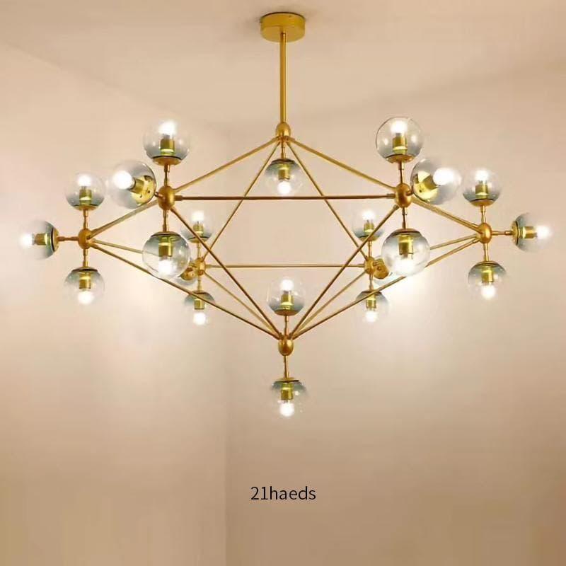 Geometric Brass Pendant Light — Modern Statement - LumoTrot