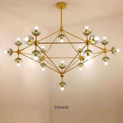 Geometric Brass Pendant Light — Modern Statement - LumoTrot