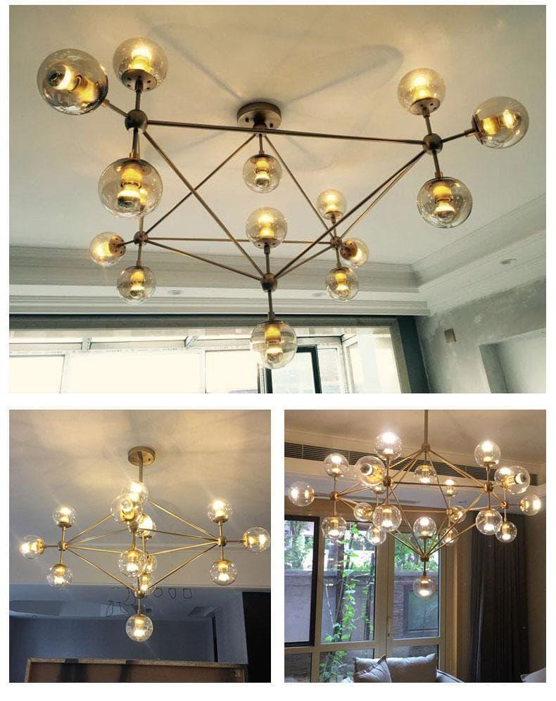 Geometric Brass Pendant Light — Modern Statement - LumoTrot