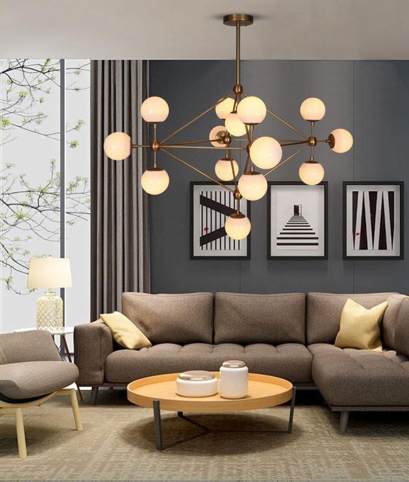 Geometric Brass Pendant Light — Modern Statement - LumoTrot
