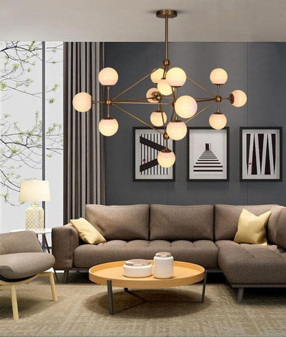 Geometric Brass Pendant Light — Modern Statement - LumoTrot