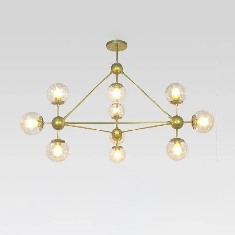 Geometric Brass Pendant Light — Modern Statement - LumoTrot