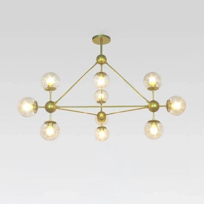 Geometric Brass Pendant Light — Modern Statement - LumoTrot