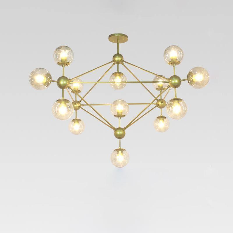 Geometric Brass Pendant Light — Modern Statement - LumoTrot