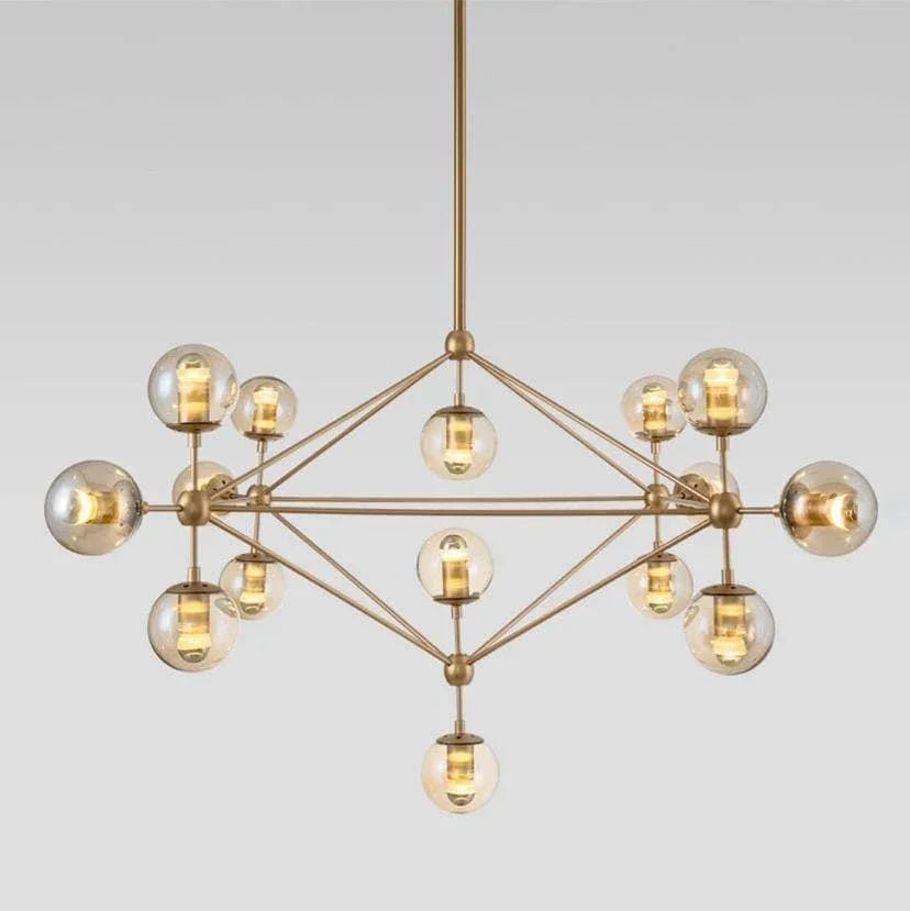 Geometric Brass Pendant Light — Modern Statement - LumoTrot