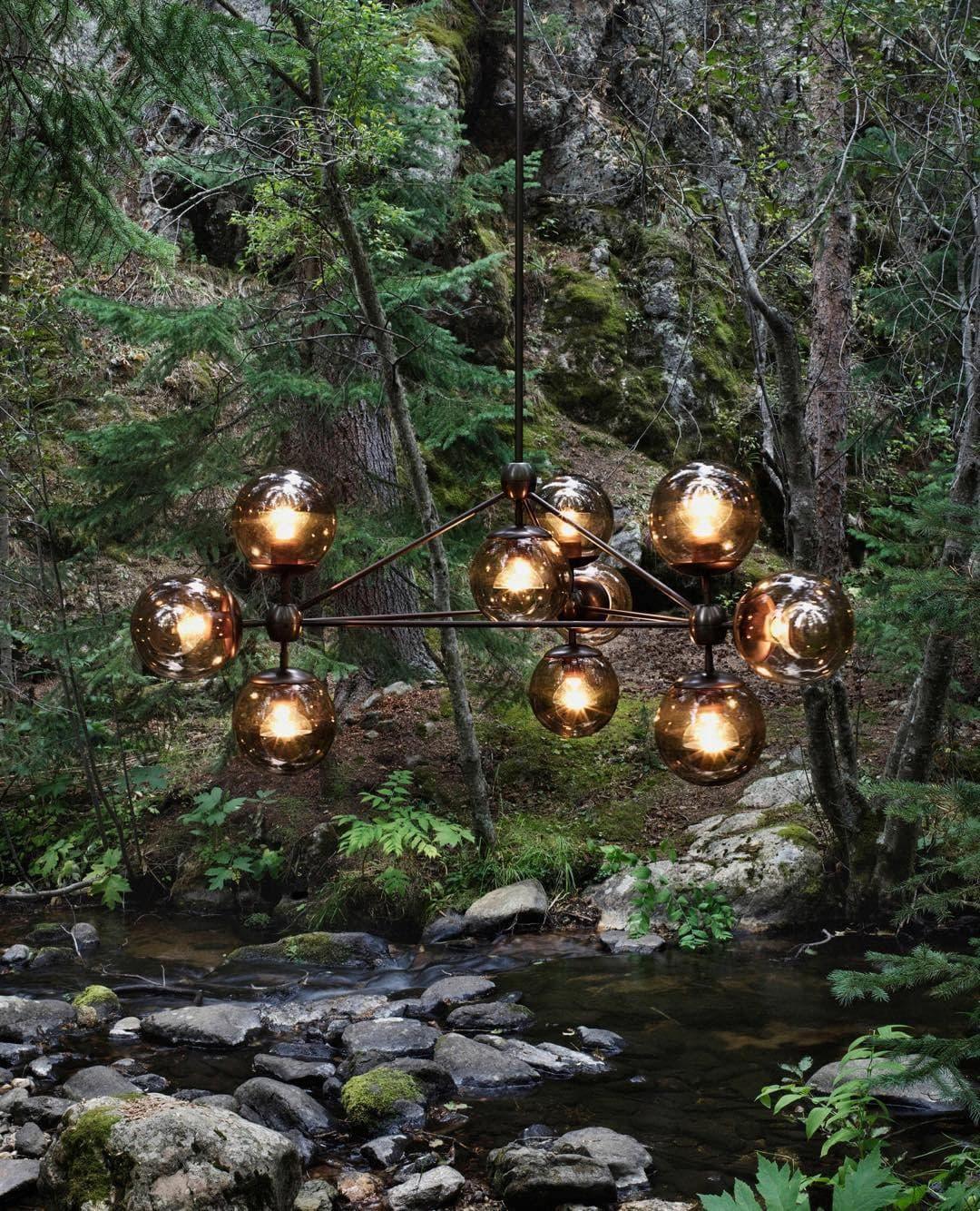 Geometric Brass Pendant Light — Modern Statement - LumoTrot