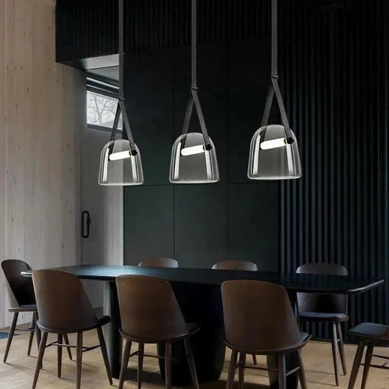 Smoked Glass Pendant Light — Modern Accent Glow - LumoTrot