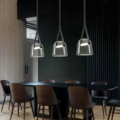 Smoked Glass Pendant Light — Modern Accent Glow - LumoTrot