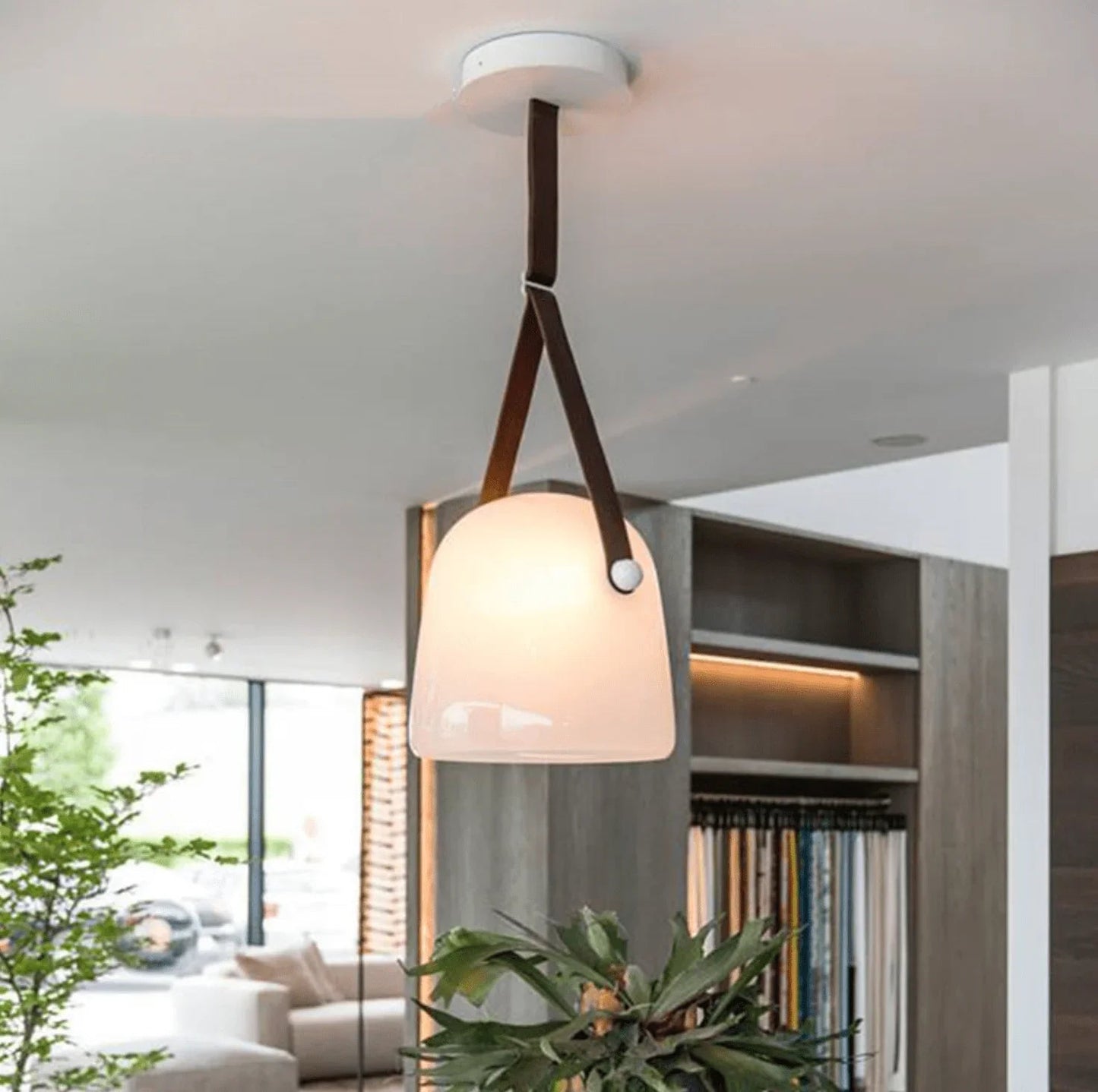 Smoked Glass Pendant Light — Modern Accent Glow - LumoTrot