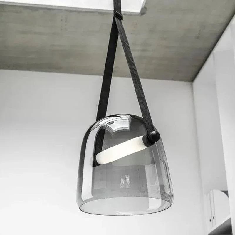 Smoked Glass Pendant Light — Modern Accent Glow - LumoTrot
