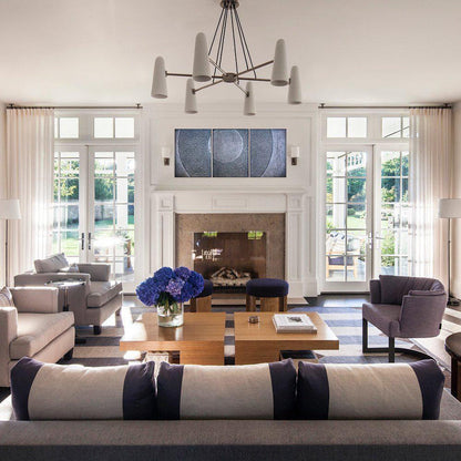 Brass Porcelain Chandelier — Warm Modern Ambiance - LumoTrot