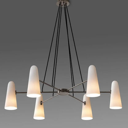 Brass Porcelain Chandelier — Warm Modern Ambiance - LumoTrot