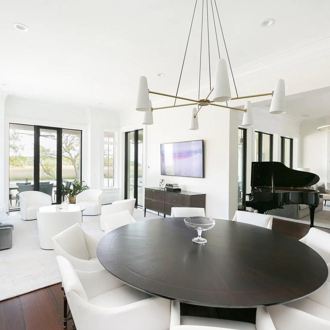Brass Porcelain Chandelier — Warm Modern Ambiance - LumoTrot