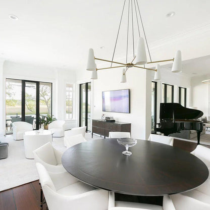Brass Porcelain Chandelier — Warm Modern Ambiance - LumoTrot