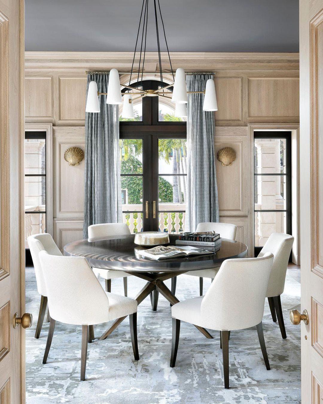 Brass Porcelain Chandelier — Warm Modern Ambiance