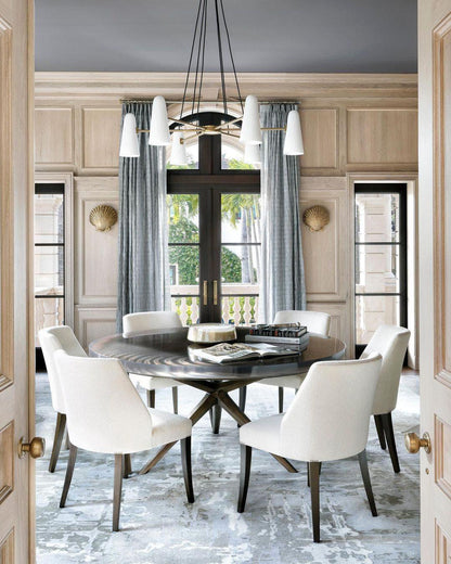 Brass Porcelain Chandelier — Warm Modern Ambiance