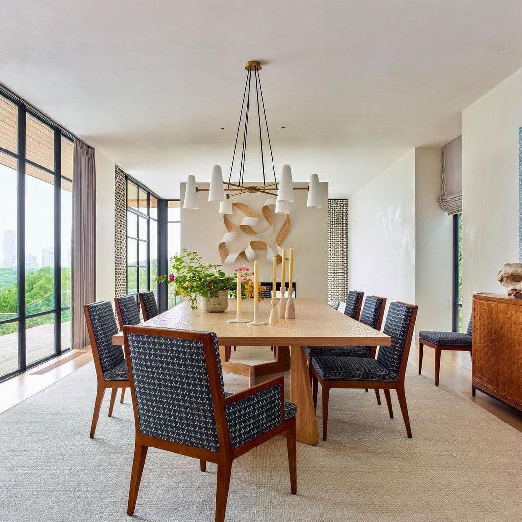Brass Porcelain Chandelier — Warm Modern Ambiance - LumoTrot